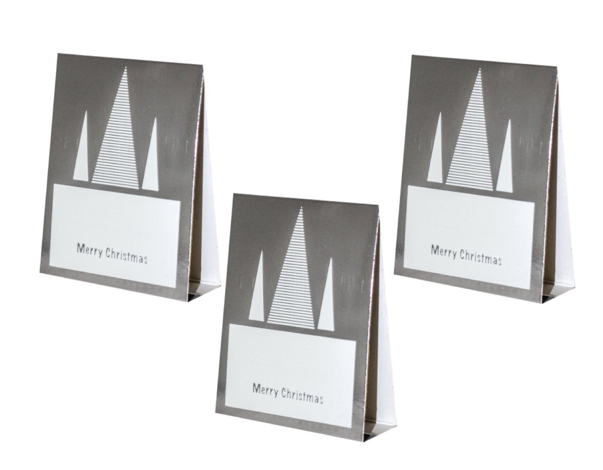 Place Cards (Stripe Foil Christmas Tree) - Place MattersChristmas Table Decor