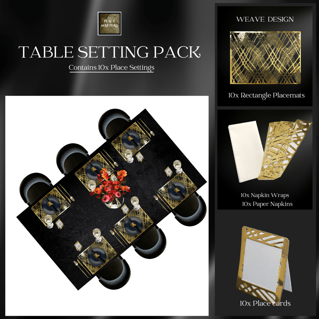 Table Setting Pack — Weave Design No Table Runner - Place MattersTable Setting Pack