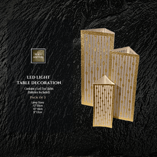 Wholesale Gold Table Lamp (Droplets Design) Pack of 3| Saunders Concepts