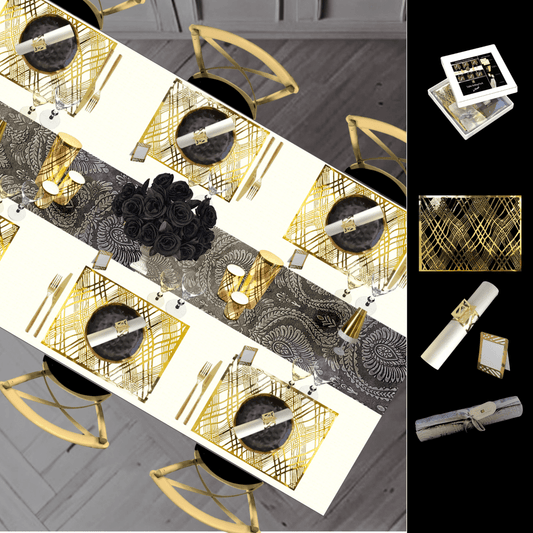 Achieve Timeless Elegance: Elevate Your Dining with Gatsby Velvet Weave Placemats and Table Runners for Affordable Luxury Decor - Place Matters