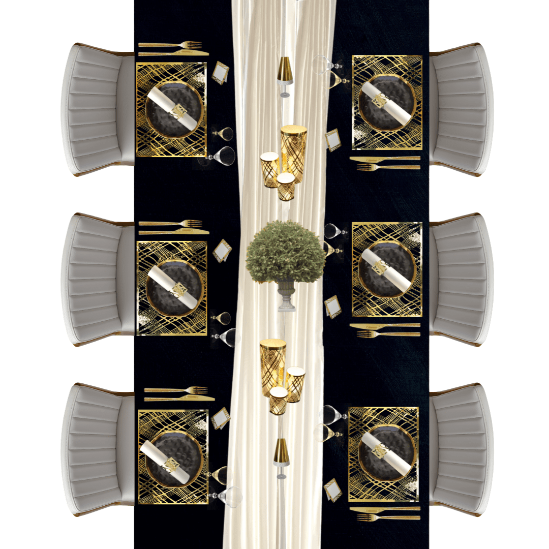 Achieving Stylish Dining: Enrich Your Holiday Table with Gold Christmas Placemats and Table Runners for Affordable Luxury Table Decor - Place Matters