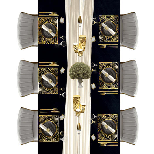Achieving Stylish Dining: Enrich Your Holiday Table with Gold Christmas Placemats and Table Runners for Affordable Luxury Table Decor - Place Matters