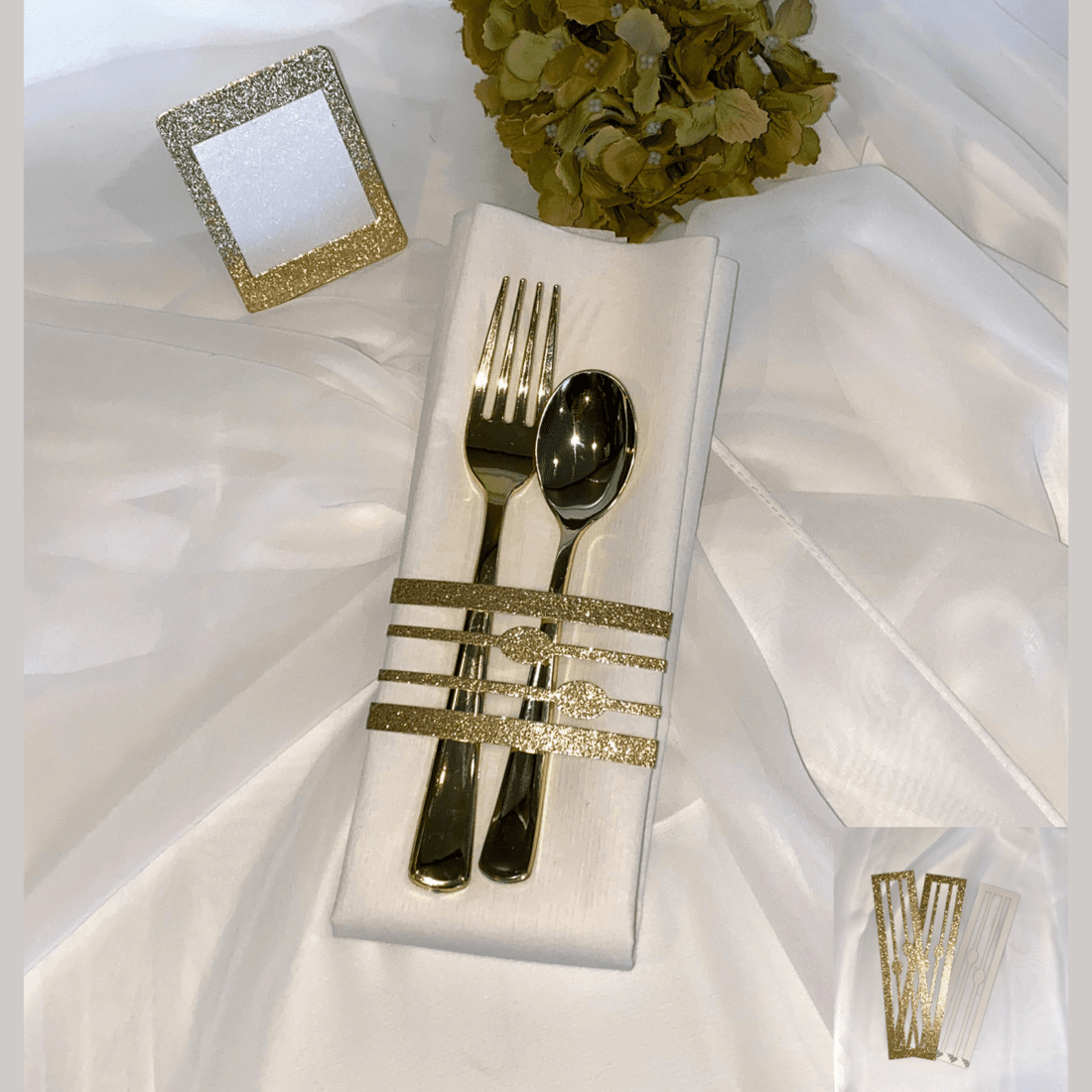 Elevate Your Table Decor Using Glitter Napkin Wraps with DIY Placemats and Table Runners for Affordable Luxury - Place Matters