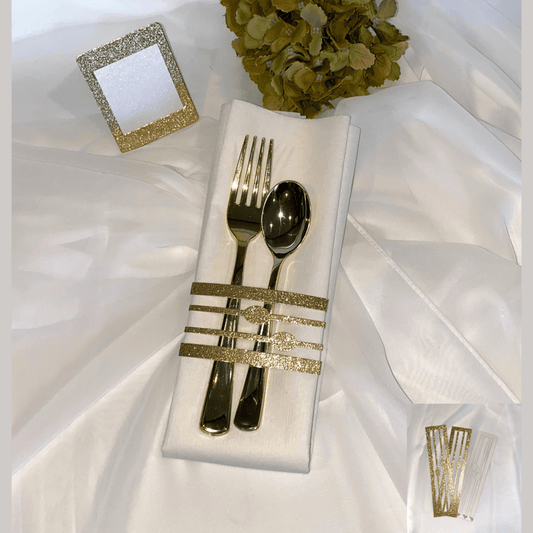 Elevate Your Table Decor Using Glitter Napkin Wraps with DIY Placemats and Table Runners for Affordable Luxury - Place Matters