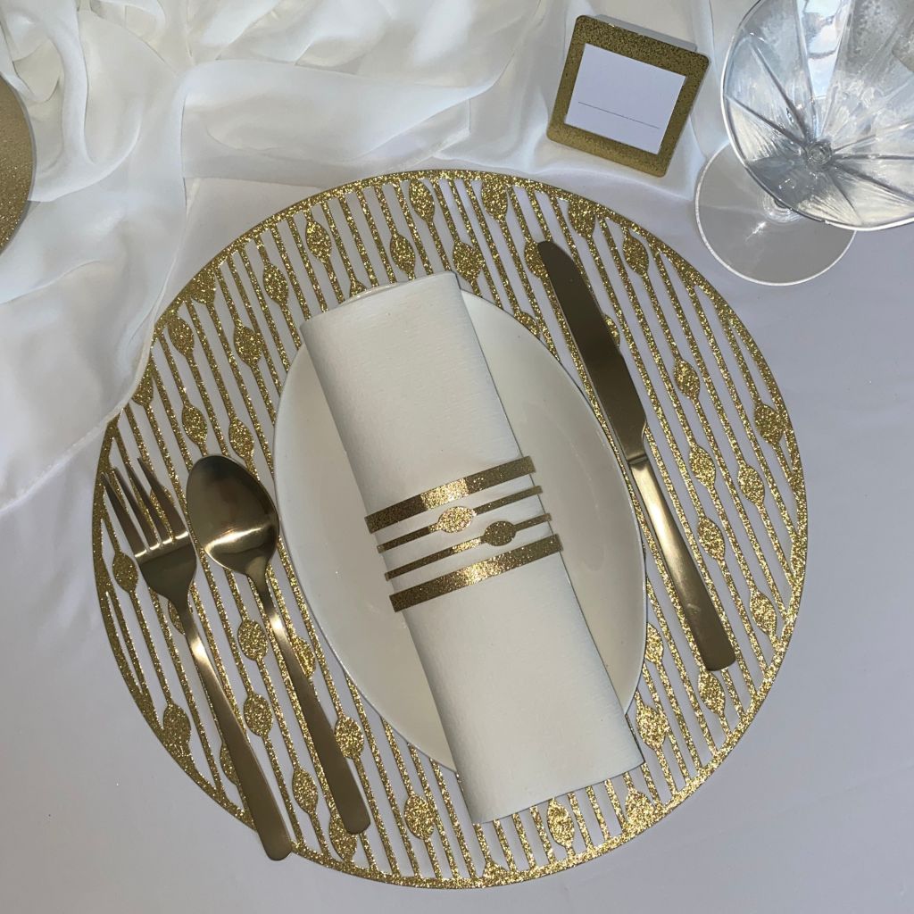 Maximize Your Dining Space with Wholesale Droplets Design Placemats and Table Runners Infusing Affordable Luxury Paper Table Decor - Place Matters