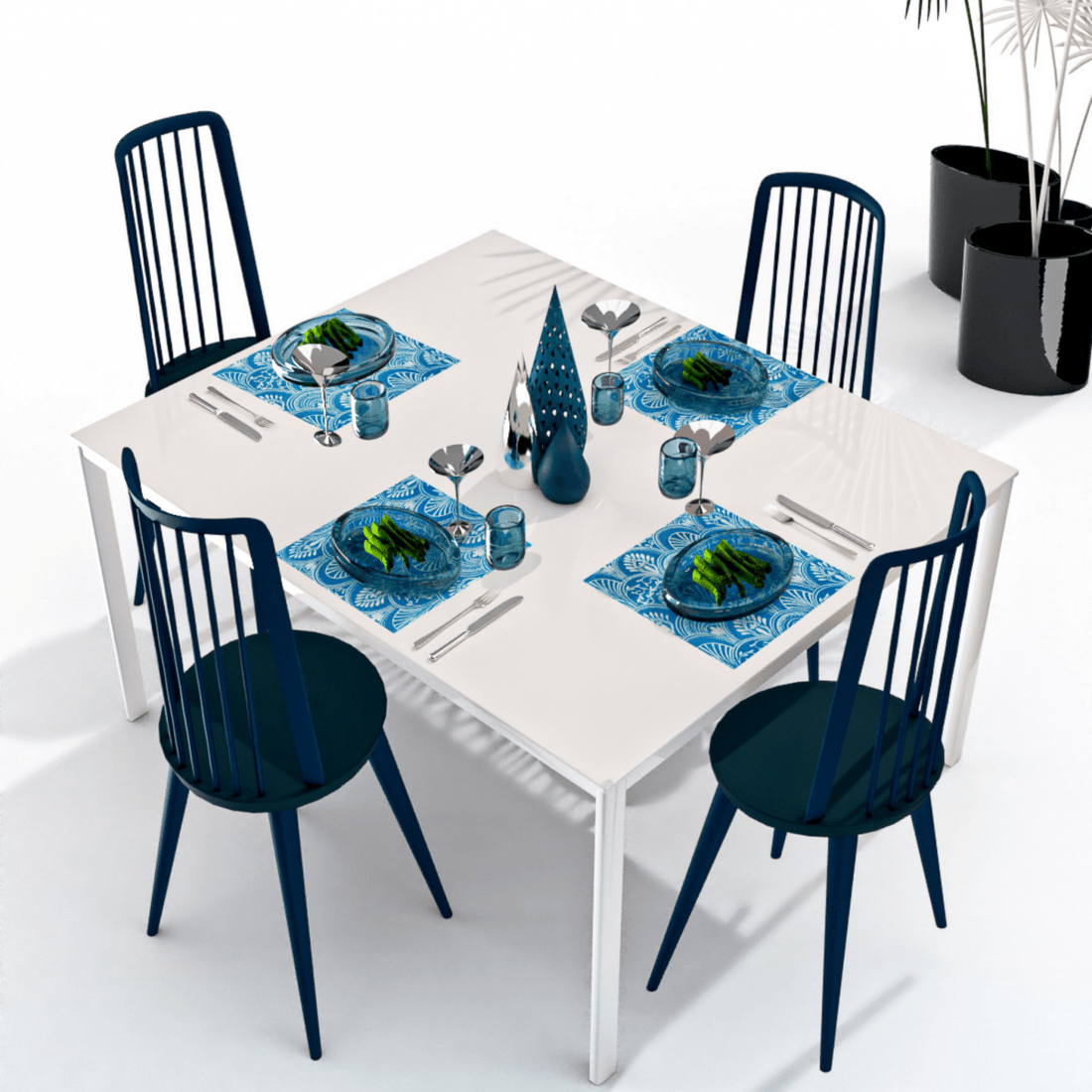 Teal Placemats (Milano)(Square)