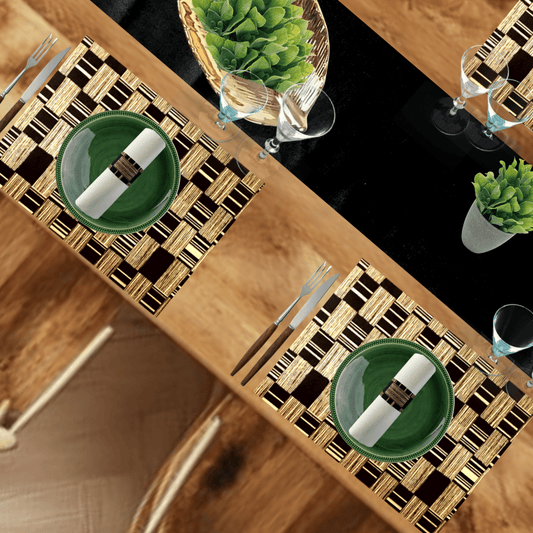 Transform Your Table with Stylish Bricks Design Placemats and Affordable Luxury Table Decor - Place Matters