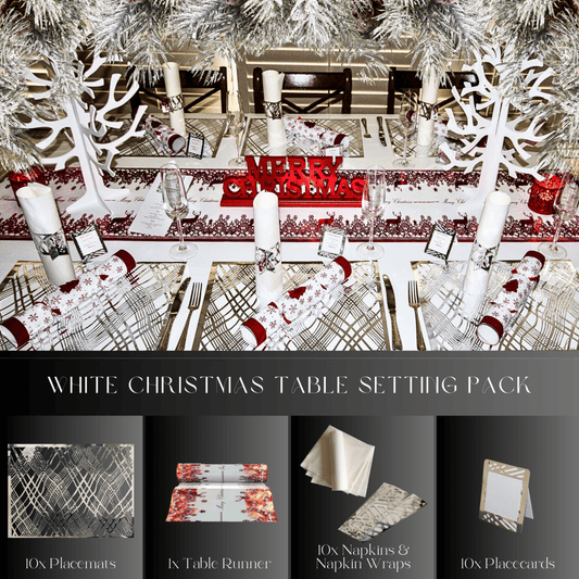 Unlock Affordable Luxury in Table Decor with Silver Placemats and Reindeer Christmas Table Runner - Place Matters