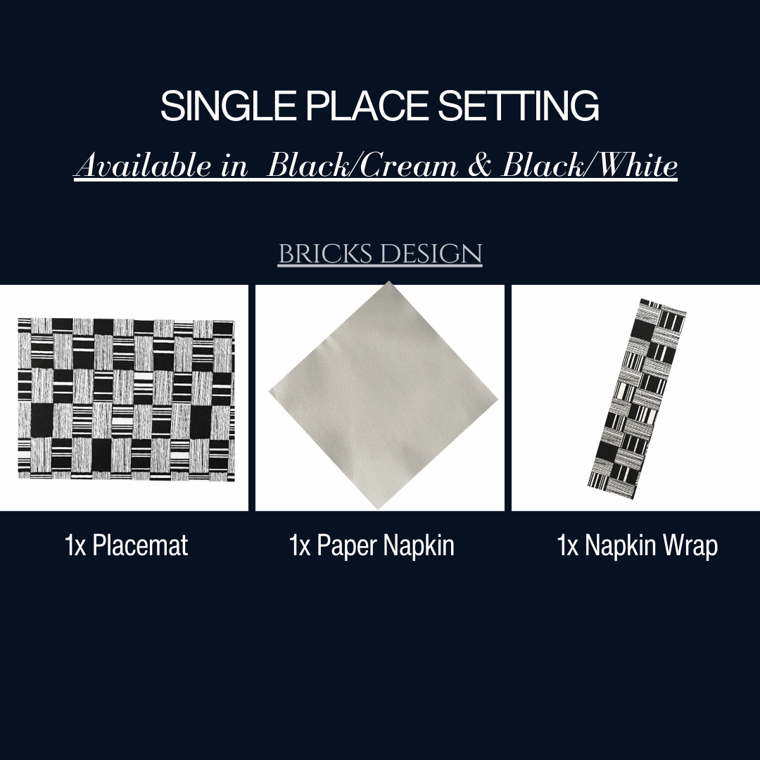 Unlock Affordable Luxury with Single Place Setting Placemats and Bricks Design Table Runners for Sophisticated Table Decor - Place Matters