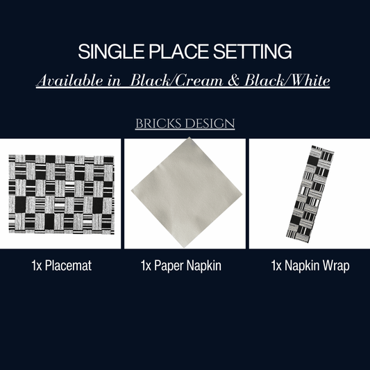 Unlock Affordable Luxury with Single Place Setting Placemats and Bricks Design Table Runners for Sophisticated Table Decor - Place Matters