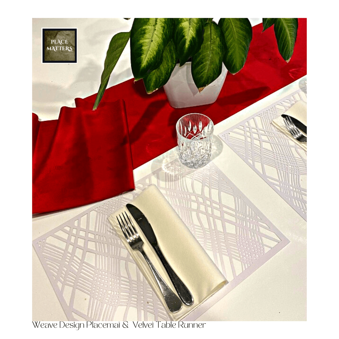 Velvet Red Elegance How Placemats and Table Runners Create Affordable Luxury Table Decor - Place Matters