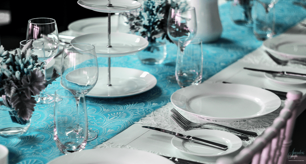 Wholesale Milano Blue Teal Table Runner: Elevate Your Table Decor with Placemats for Affordable Luxury - Place Matters