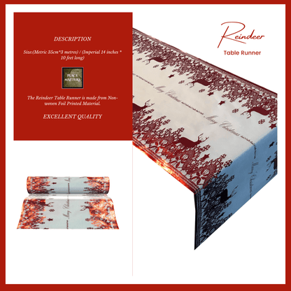 Red Christmas Table Setting Pack for 10 — Anni Xmas + Runner - Place Matters