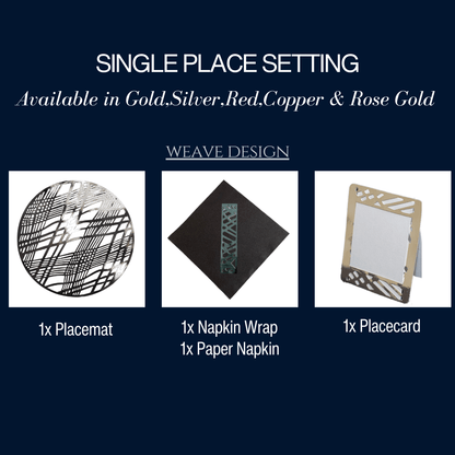 Single Place Setting (Weave Round Design) - Place Matters