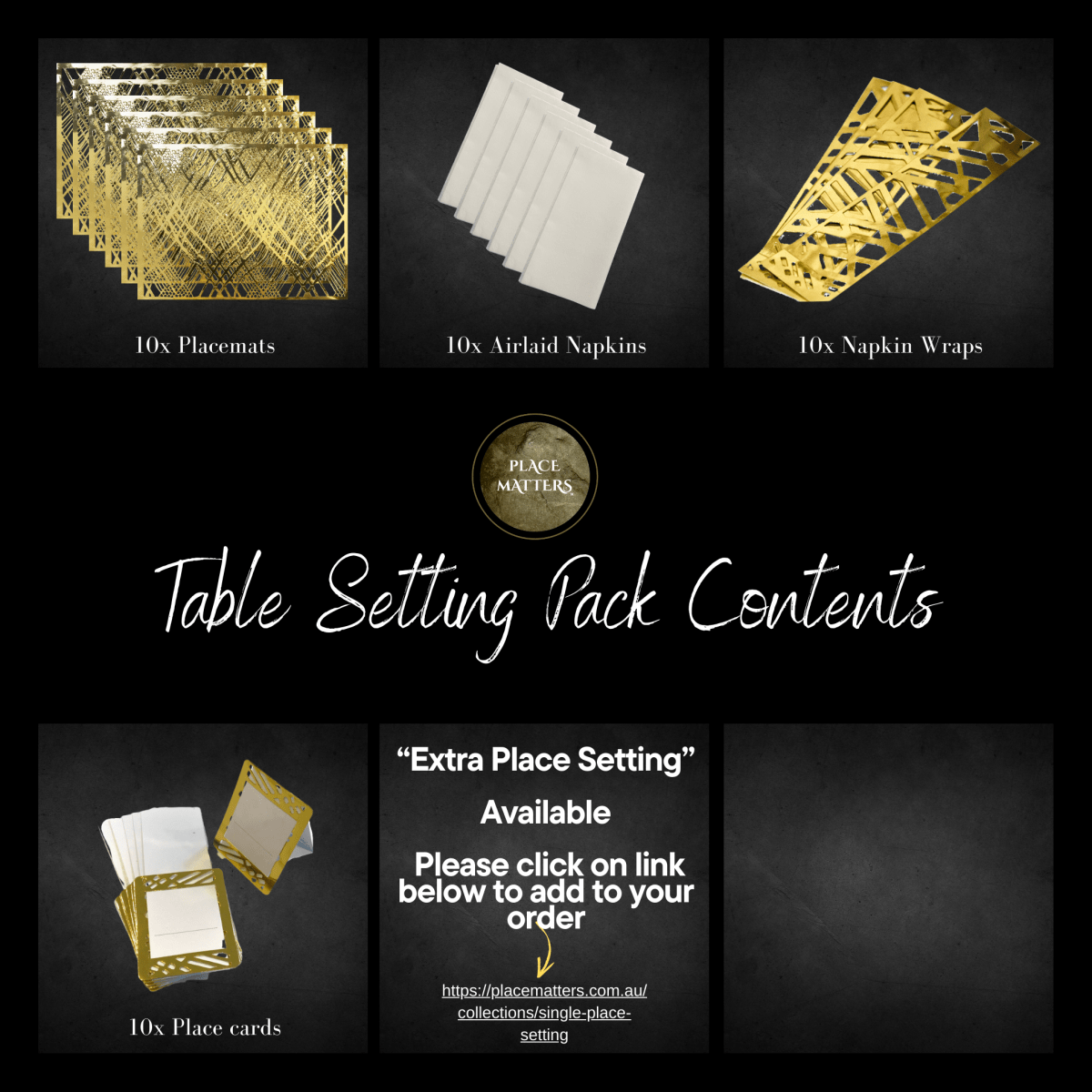 Table Setting Pack — Weave Design No Table Runner - Place Matters
