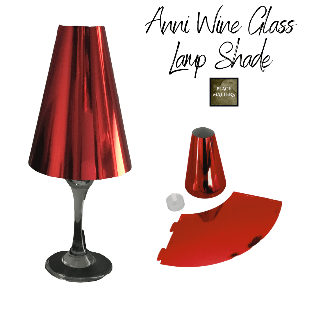 Gold Wine Glass Lamp Shades (Pack of 6) - Place Matters