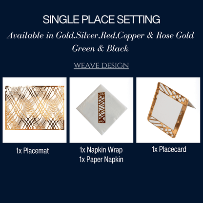 Single Place Setting (Weave Rectangle Design) - Place Matters