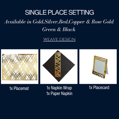 Single Place Setting (Weave Rectangle Design) - Place Matters