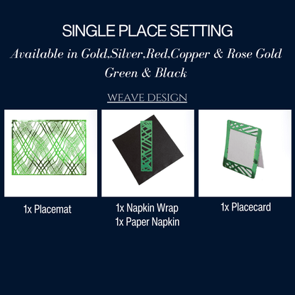 Single Place Setting (Weave Rectangle Design) - Place Matters