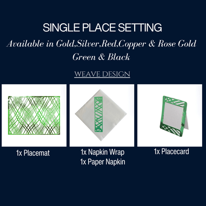 Single Place Setting (Weave Rectangle Design) - Place Matters
