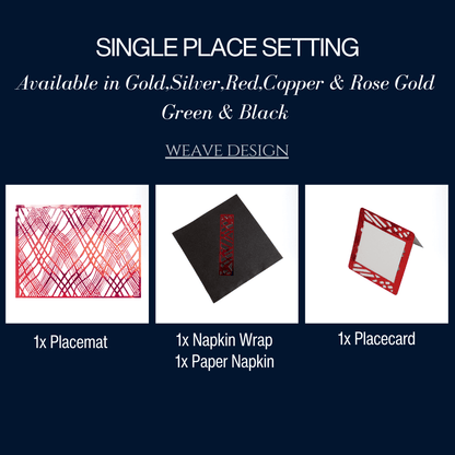 Single Place Setting (Weave Rectangle Design) - Place Matters