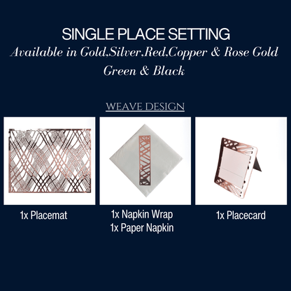Single Place Setting (Weave Rectangle Design) - Place Matters