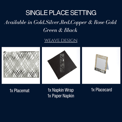 Single Place Setting (Weave Rectangle Design) - Place Matters