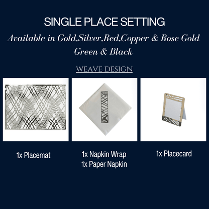 Single Place Setting (Weave Rectangle Design) - Place Matters