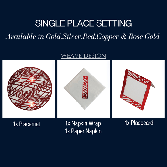 Single Place Setting (Weave Round Design) - Place MattersSingle - Place - Setting