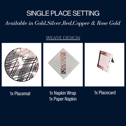 Single Place Setting (Weave Round Design) - Place Matters