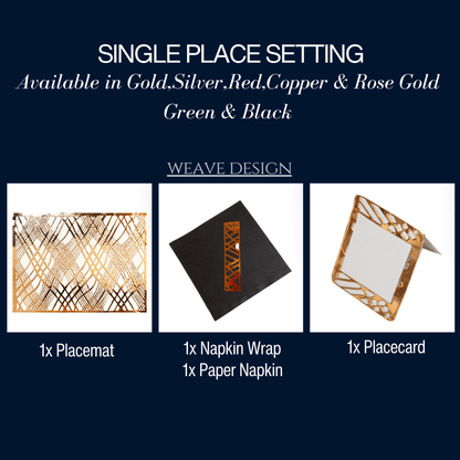 Single Place Setting (Weave Rectangle Design) - Place Matters