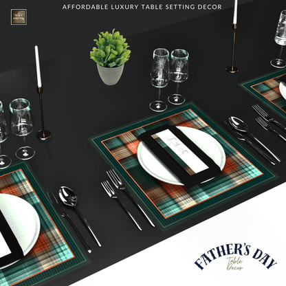 Tartan Design Square Placemats | Place Matters (Pack of 20) - Place Matters