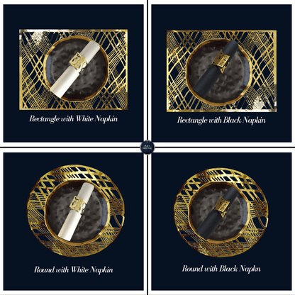 Table Setting Pack for 10 — Gatsby Velvet Weave Design - Place Matters