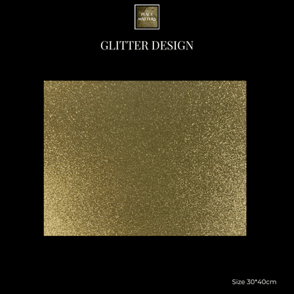 Gold Glitter Design Round Placemats | Place Matters (Pack of 20) - Place Matters