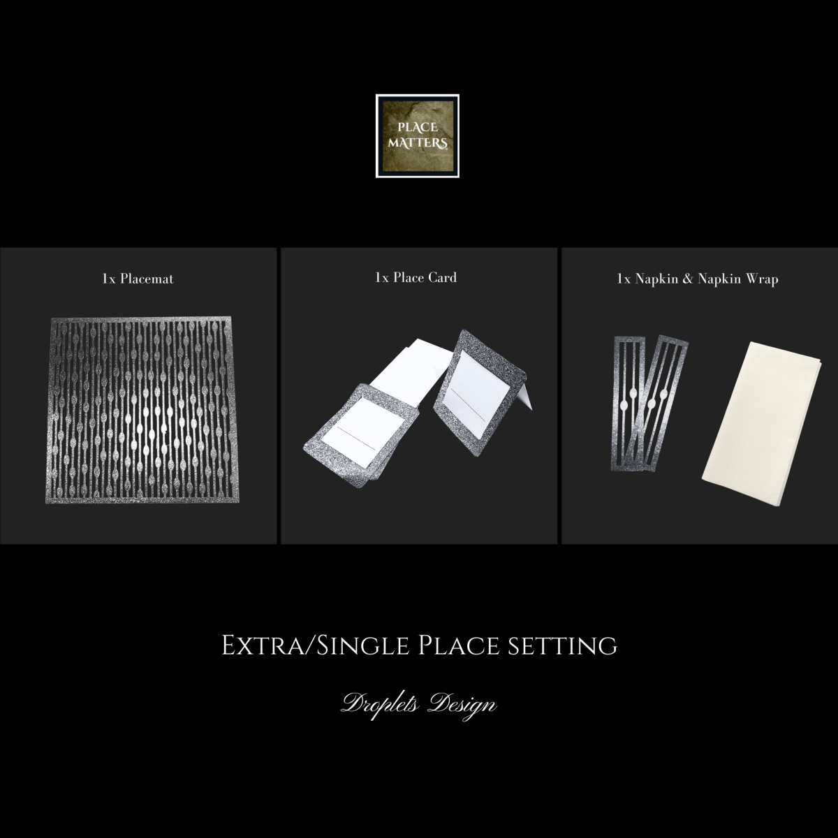 Single Place Setting (Droplets Design) - Place Matters