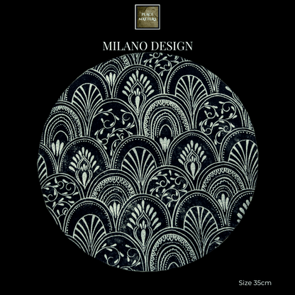 Milano Design Round Placemats – Black | Place Matters (Pack of 20) - Place Matters