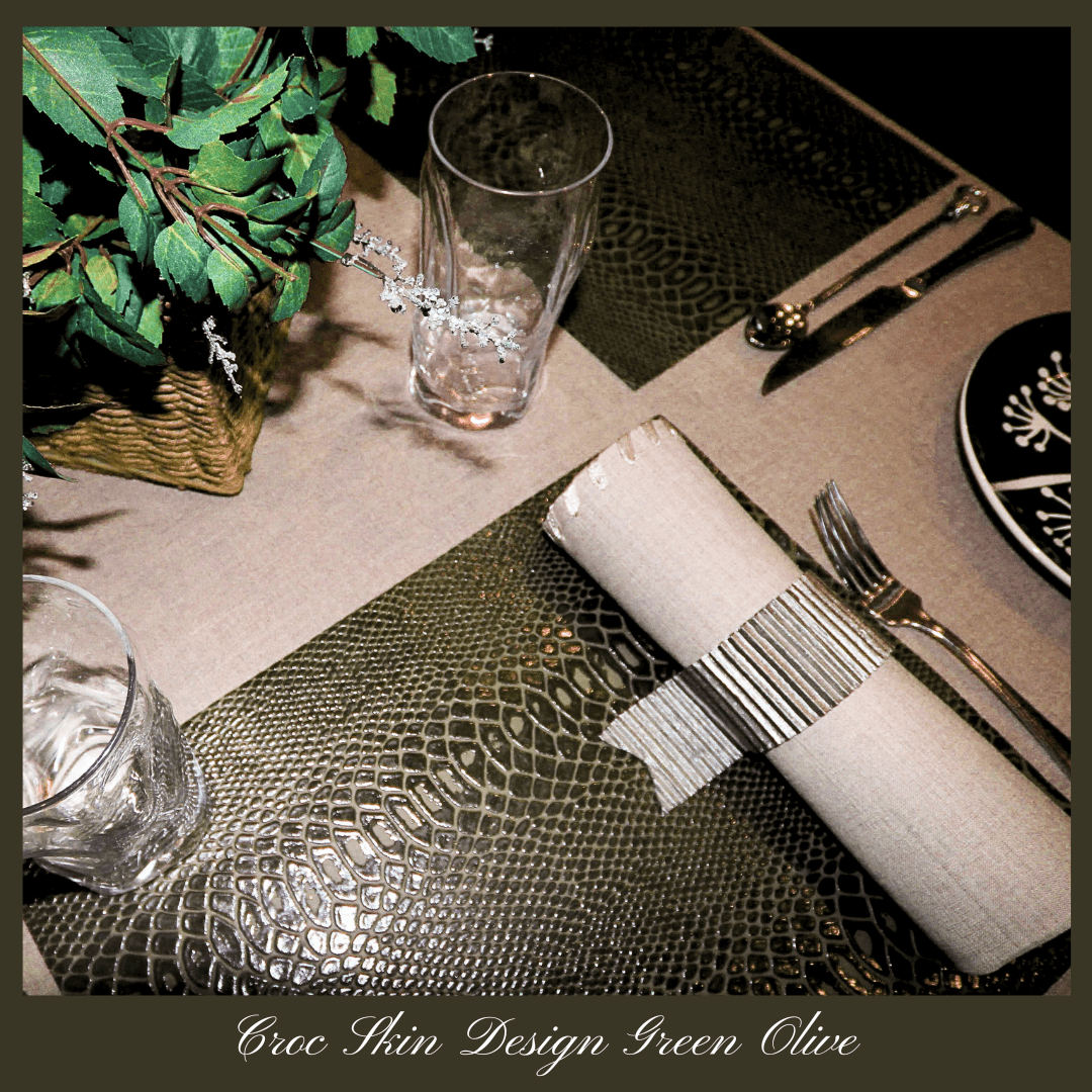 Crocodile Faux Design Placemats | Place Matters (Pack of 20) - Place Matters