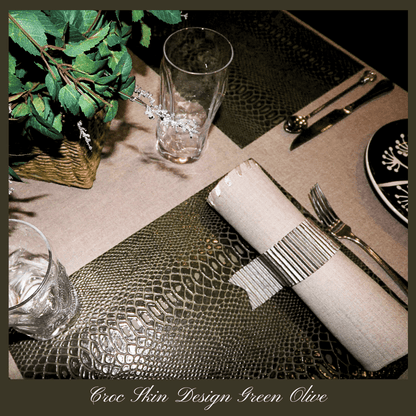 Crocodile Faux Design Placemats | Place Matters (Pack of 20) - Place Matters