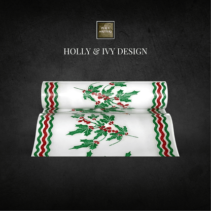 Christmas Table Runners (Holly & Ivy Design) - Place Matters