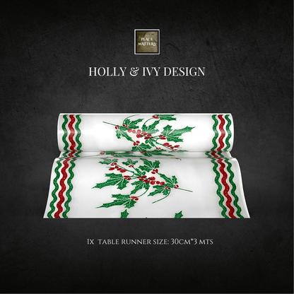 Christmas Table Setting Pack — Holly & Ivy Runner - Place Matters