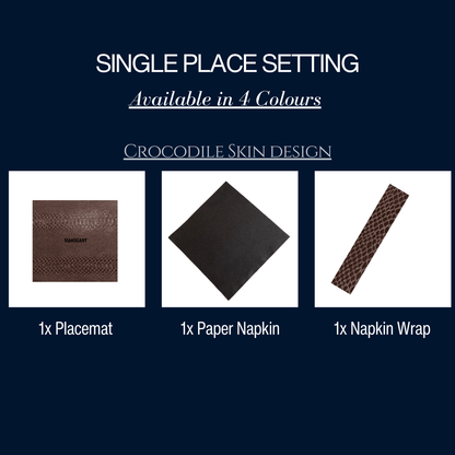 Single Place Setting (Faux Croc Skin Design) - Place Matters
