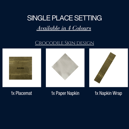 Single Place Setting (Faux Croc Skin Design) - Place Matters