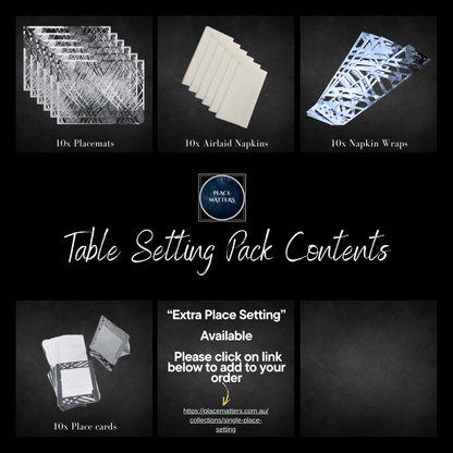 Silver Table Setting Pack — Weave Design - Place Matters