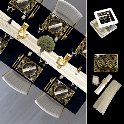 Table Setting Pack for 10 — Gatsby Chiffon Weave Design - Place Matters