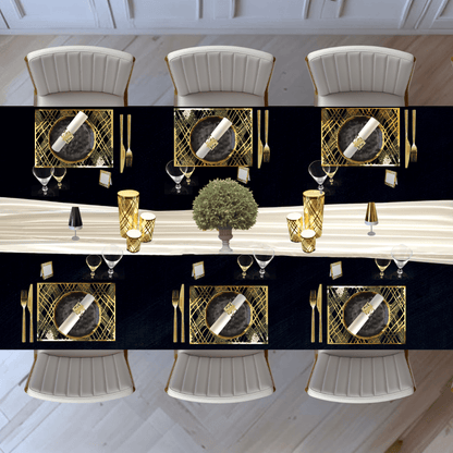 Table Setting Pack for 10 — Gatsby Chiffon Weave Design - Place Matters