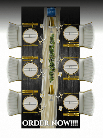 Chiffon Black Table Runners - Place MattersTable Runners