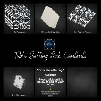 Table Setting Pack for 10 — Royale Design - Place Matters