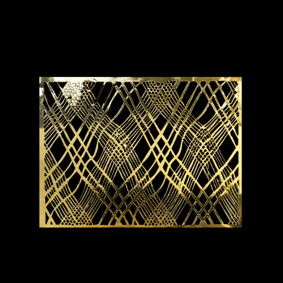 Gold Rectangular Placemats – Weave Design | Place Matters (Pack of 20) - Place Matters