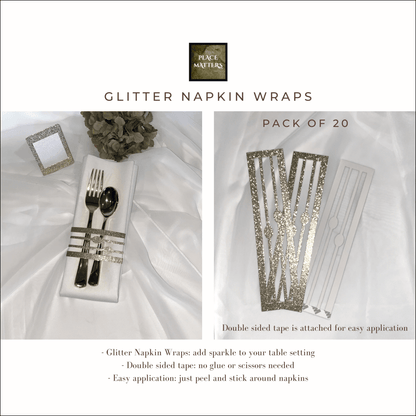 Napkin Wraps (Glitter Design) - Place Matters