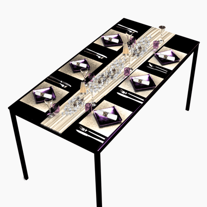 Gold Glitter Design Round Placemats | Place Matters (Pack of 20) - Place Matters